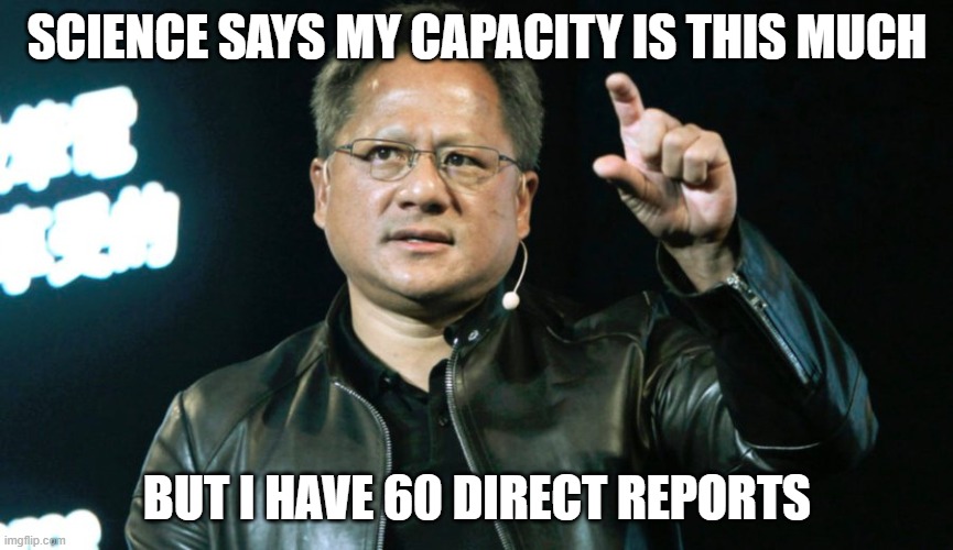 Jensen Huang has 60 direct reports